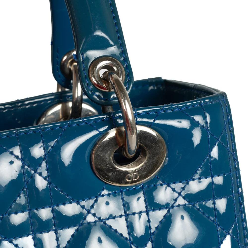 Blue Leather Dior Lady Dior