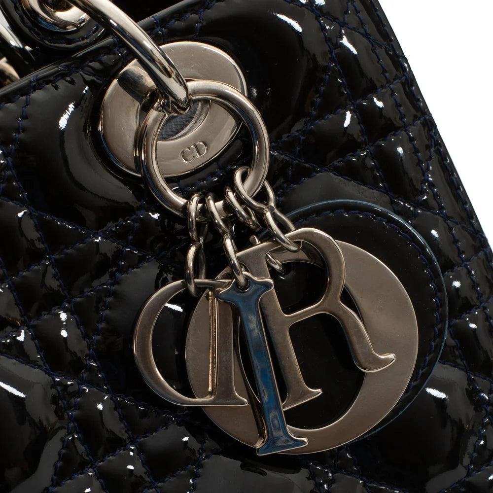 Blue Leather Dior Lady Dior