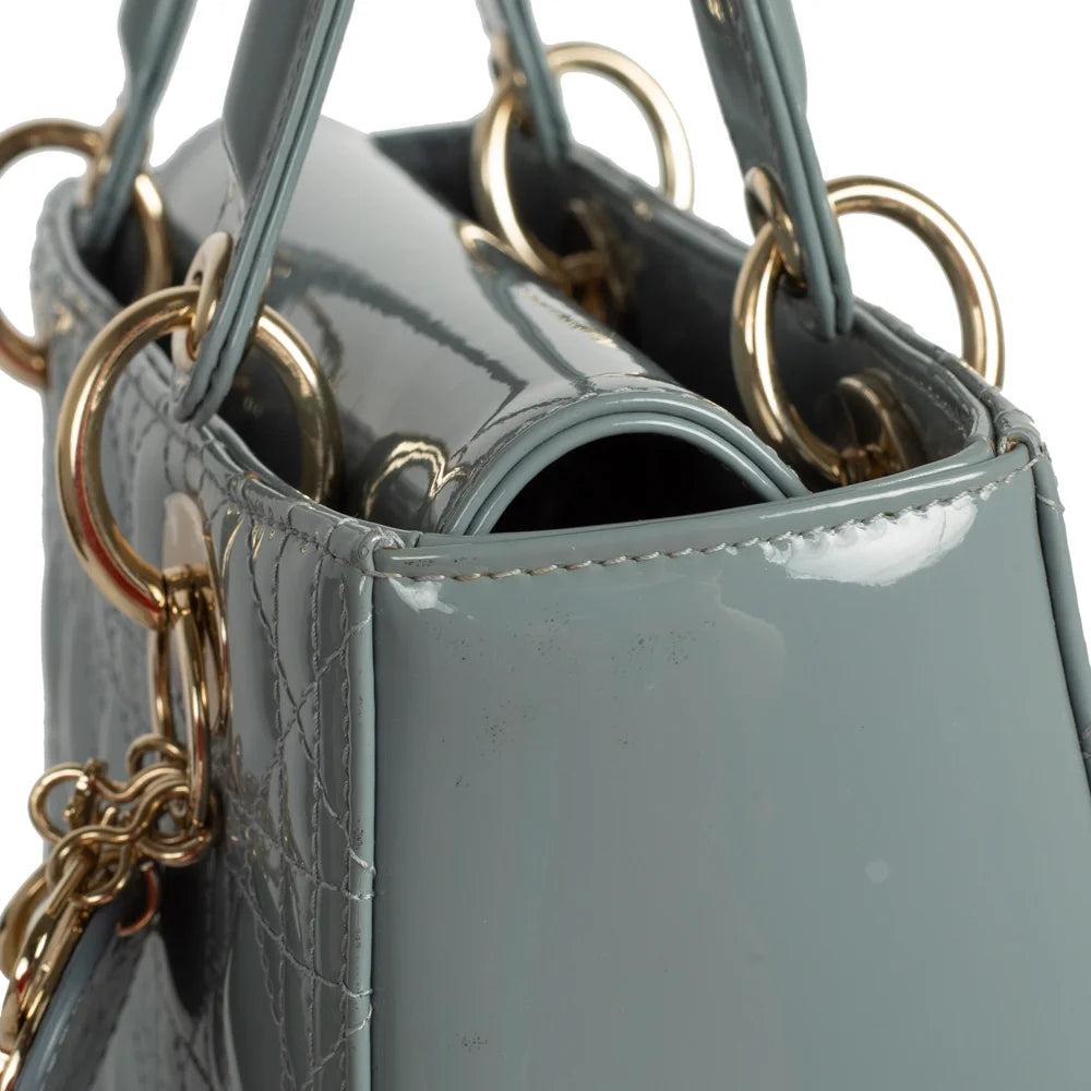 Blue Leather Dior Lady Dior