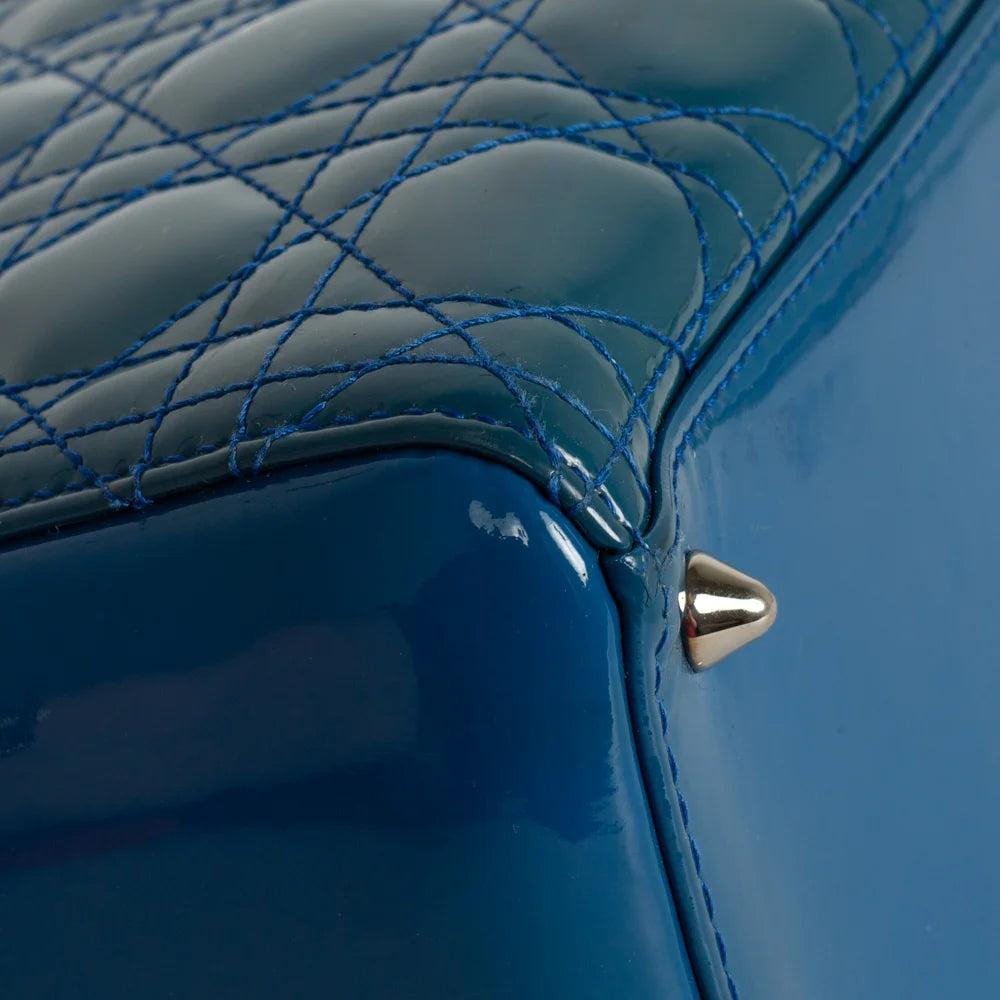 Blue Leather Dior Lady Dior