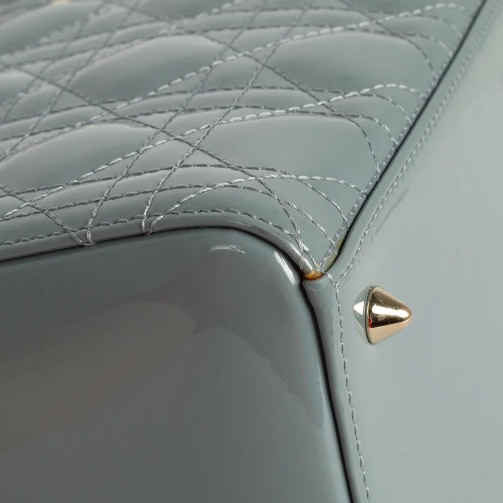 Blue Leather Dior Lady Dior