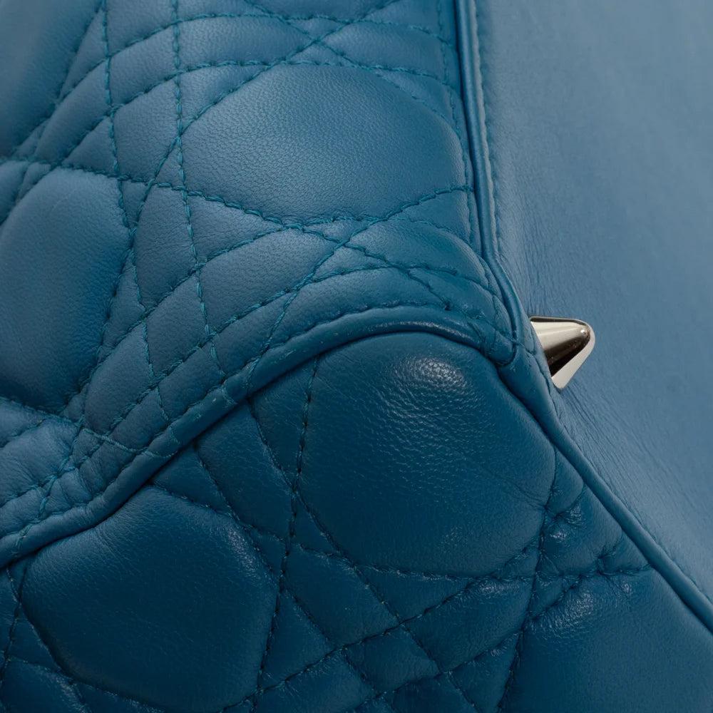 Blue Leather Dior Lady Dior