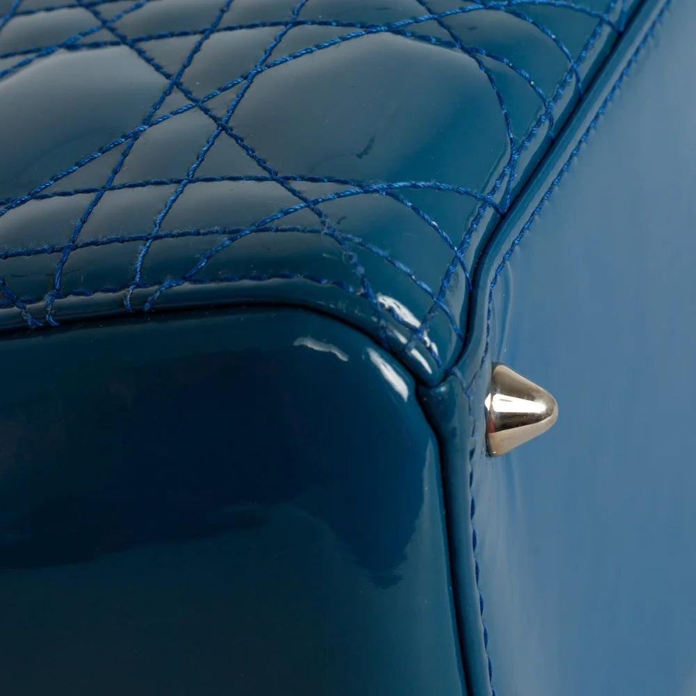 Blue Leather Dior Lady Dior