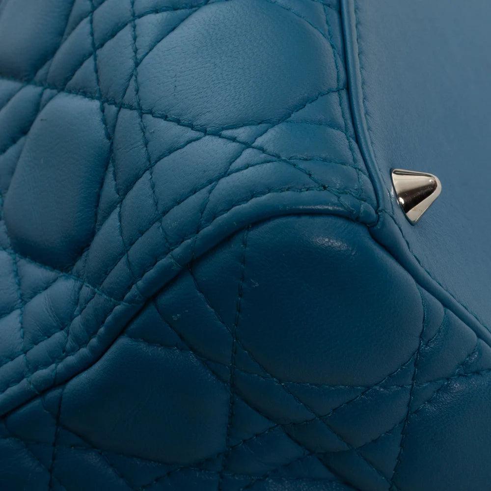 Blue Leather Dior Lady Dior