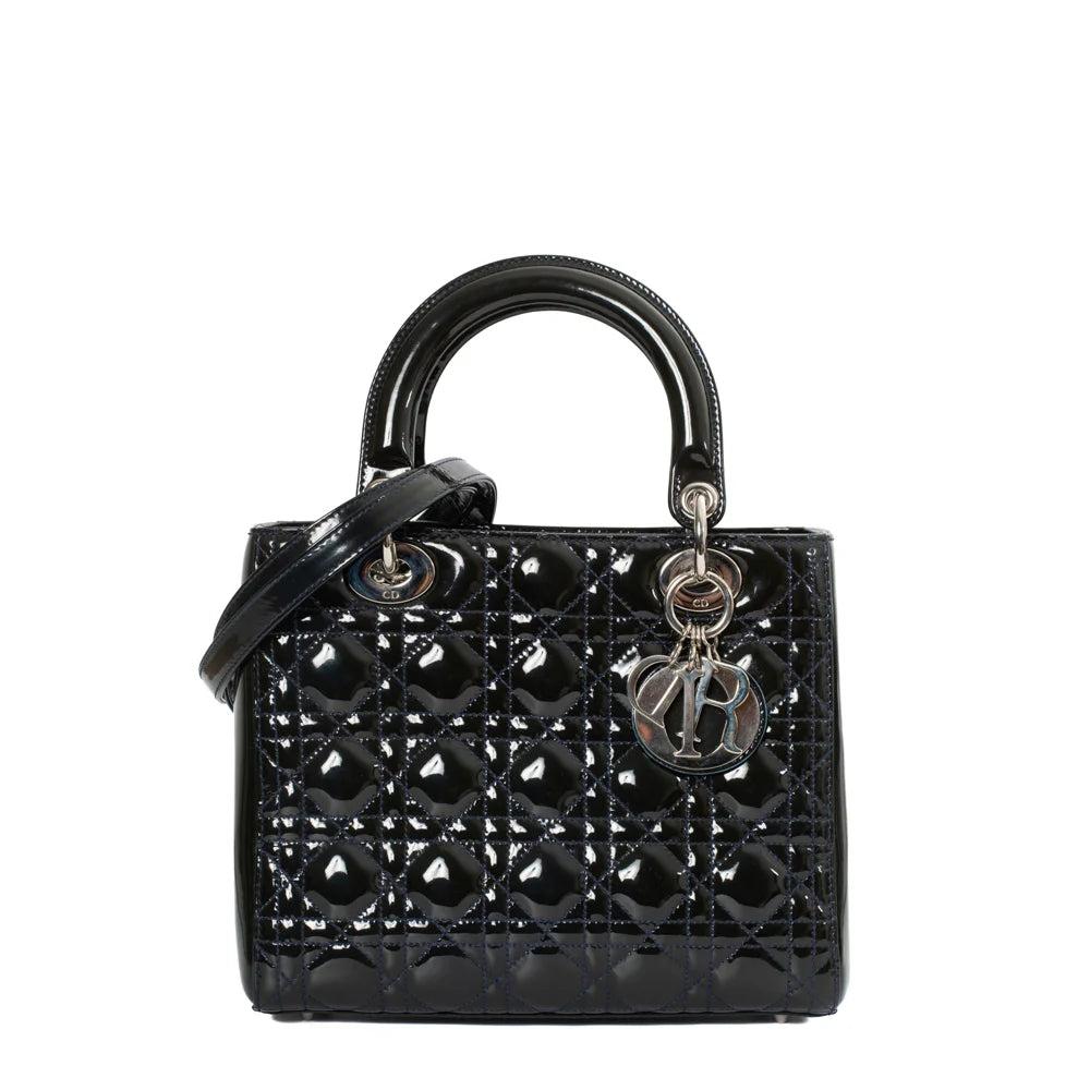 Blue Leather Dior Lady Dior