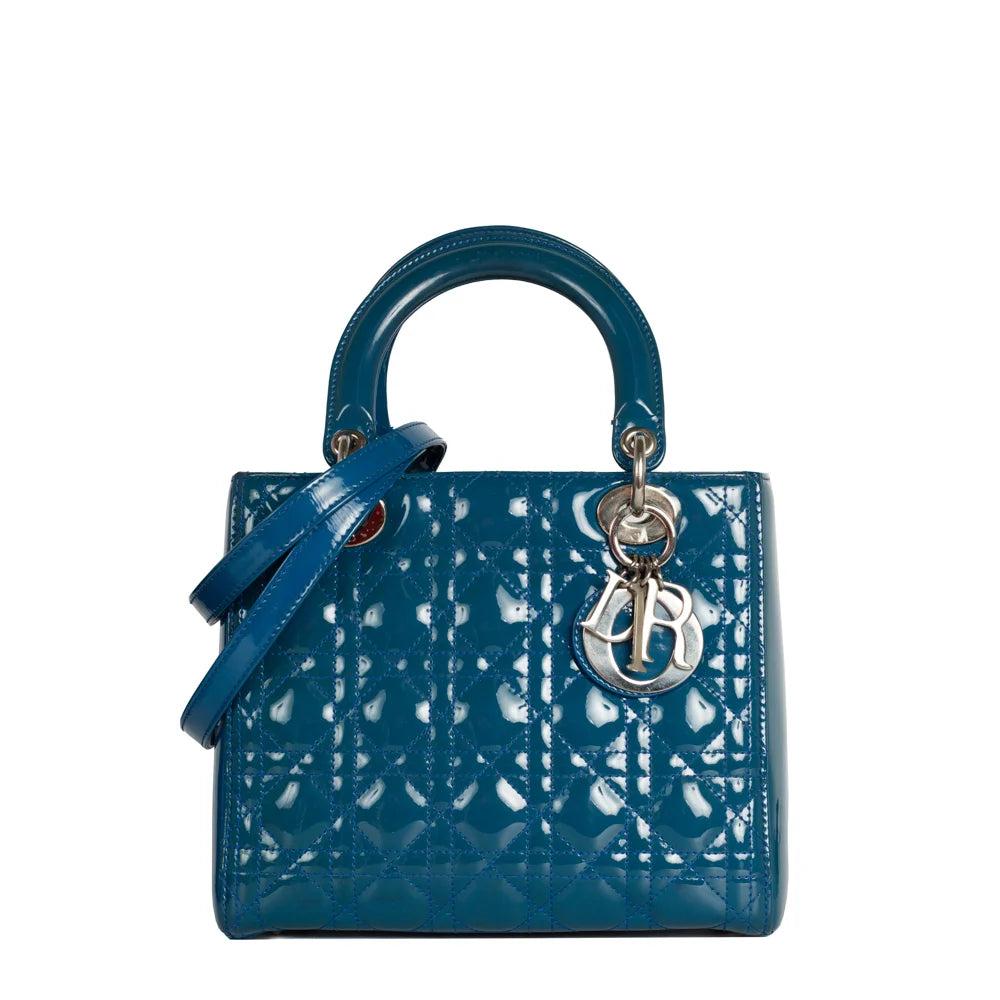 Blue Leather Dior Lady Dior