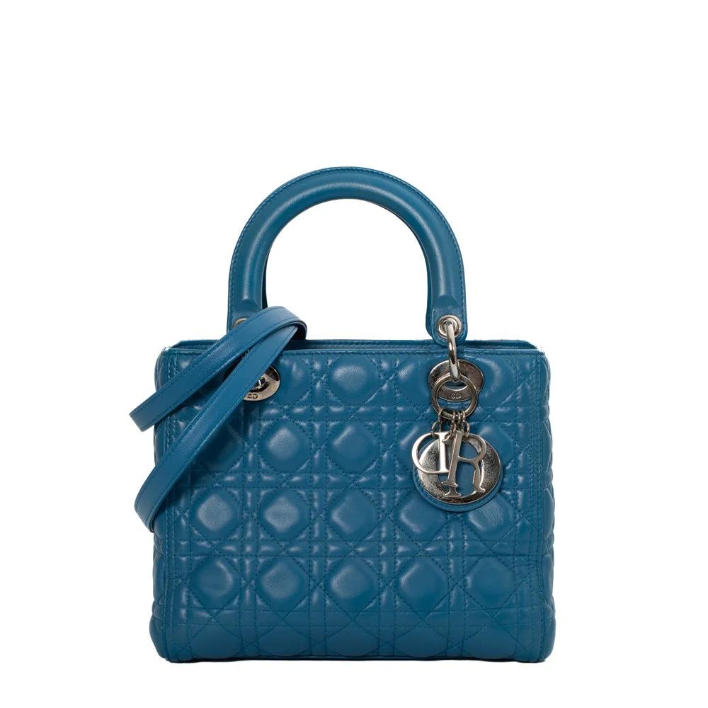 Blue Leather Dior Lady Dior
