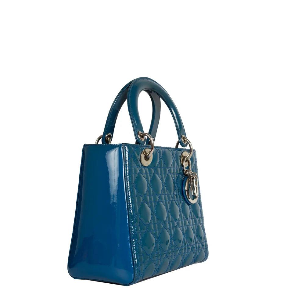 Blue Leather Dior Lady Dior