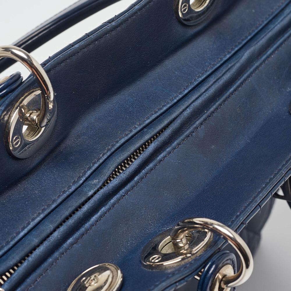 Blue Leather Dior Lady Dior