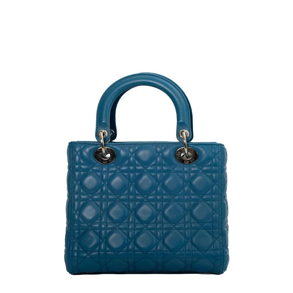 Blue Leather Dior Lady Dior