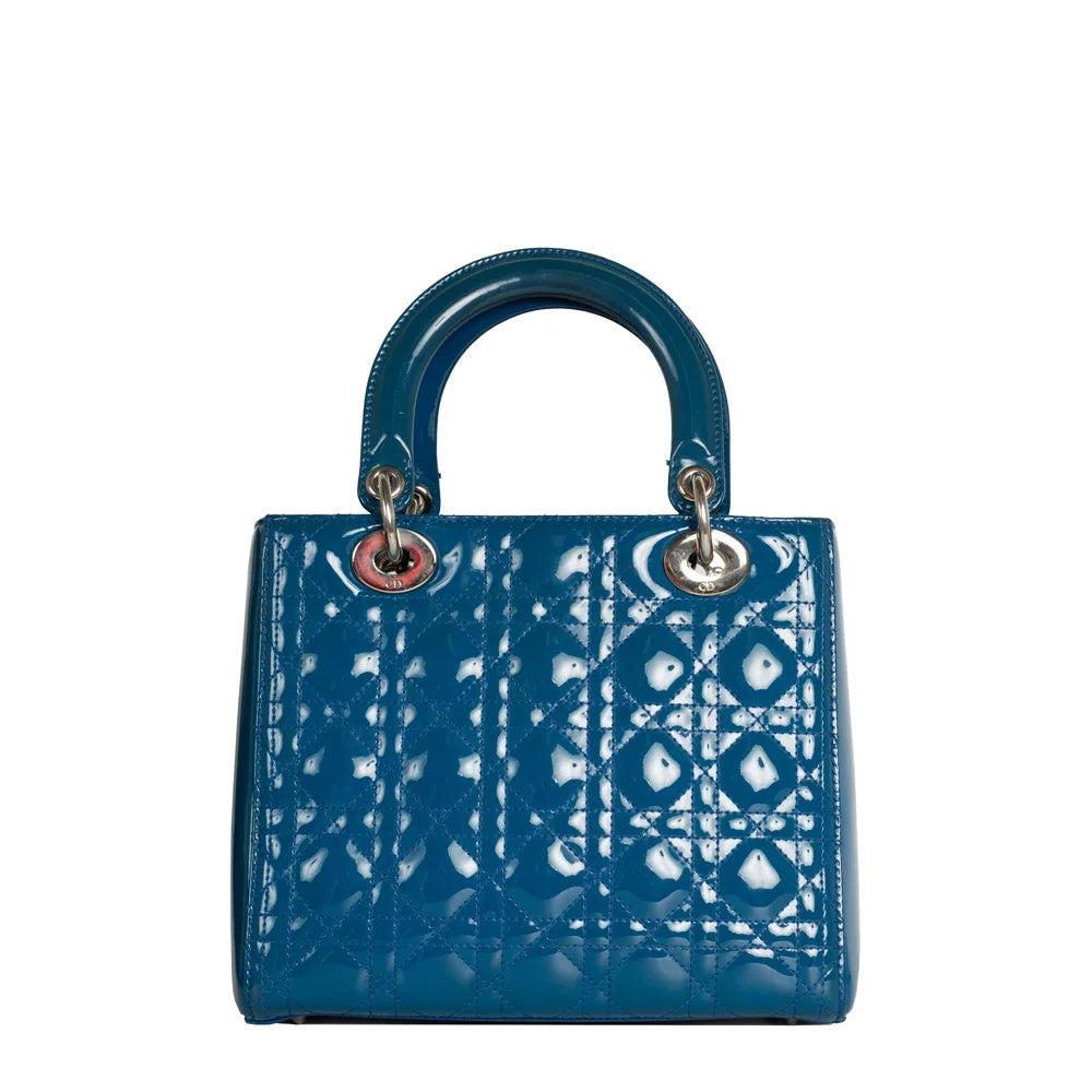 Blue Leather Dior Lady Dior