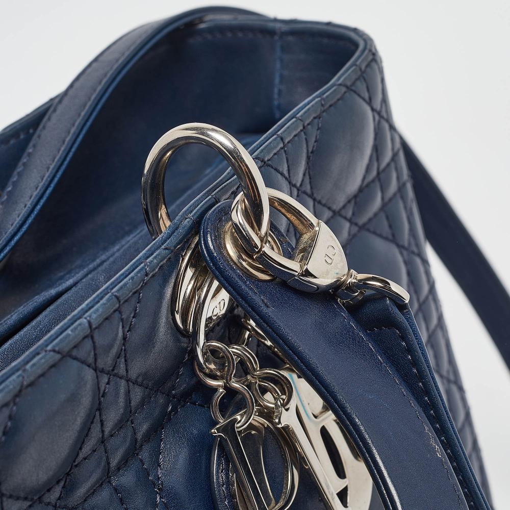 Blue Leather Dior Lady Dior