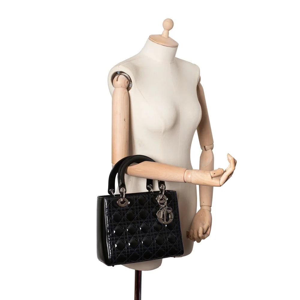 Blue Leather Dior Lady Dior