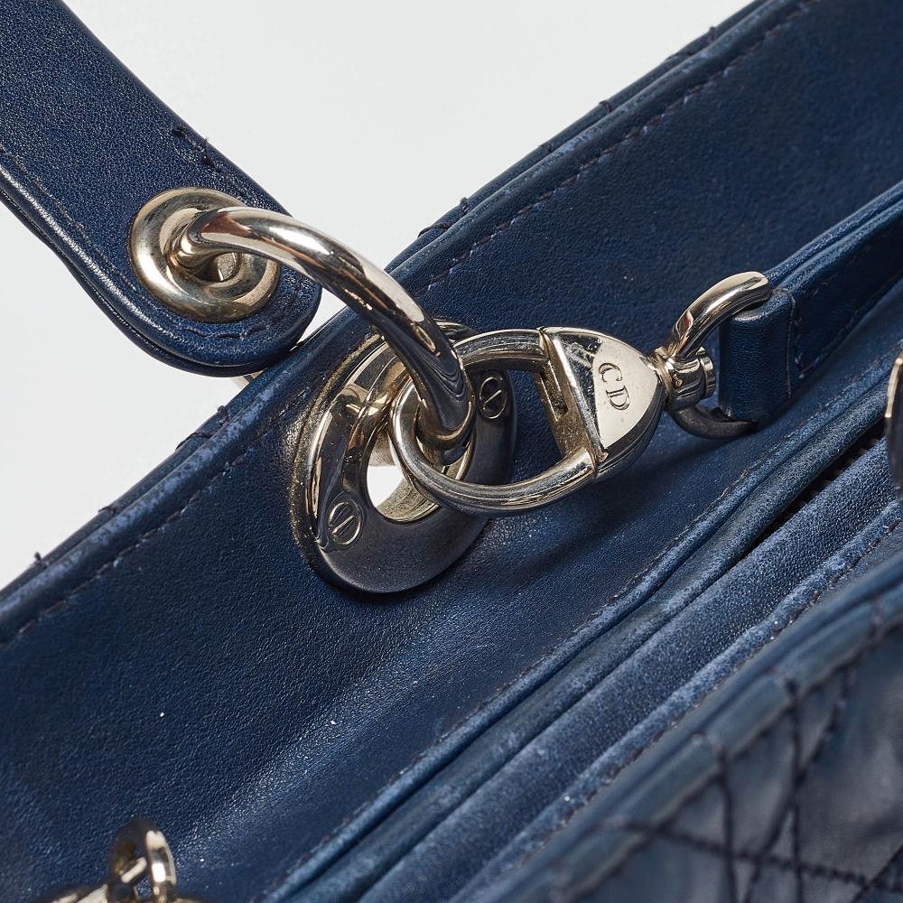 Blue Leather Dior Lady Dior