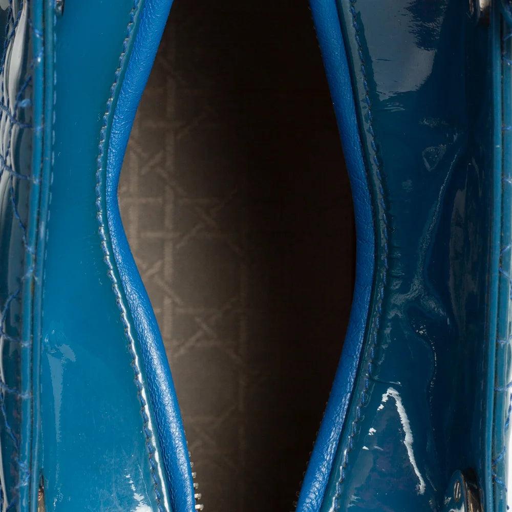 Blue Leather Dior Lady Dior