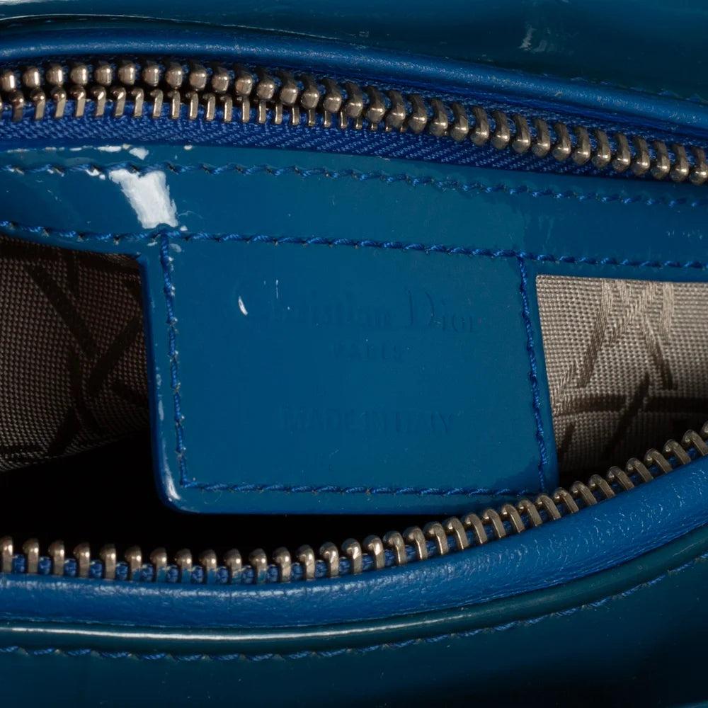 Blue Leather Dior Lady Dior