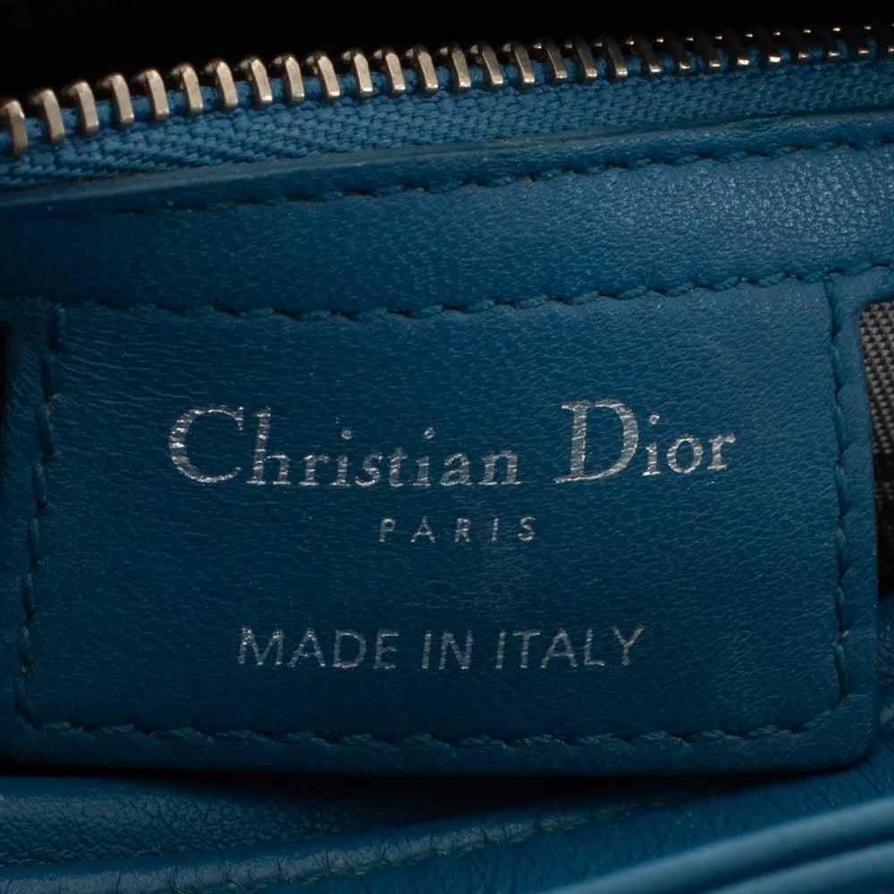 Blue Leather Dior Lady Dior