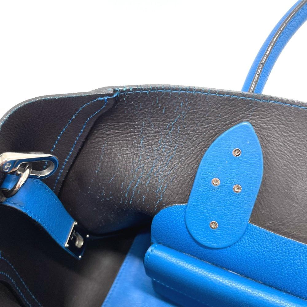 Blue Leather Dior Saddle Bag