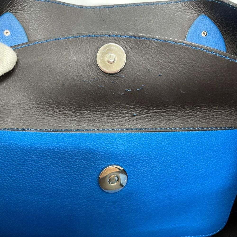 Blue Leather Dior Saddle Bag