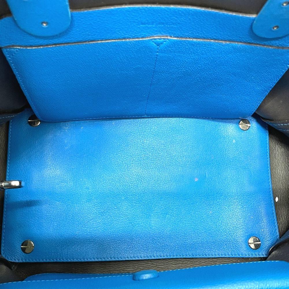 Blue Leather Dior Saddle Bag