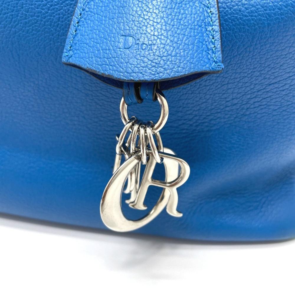 Blue Leather Dior Saddle Bag