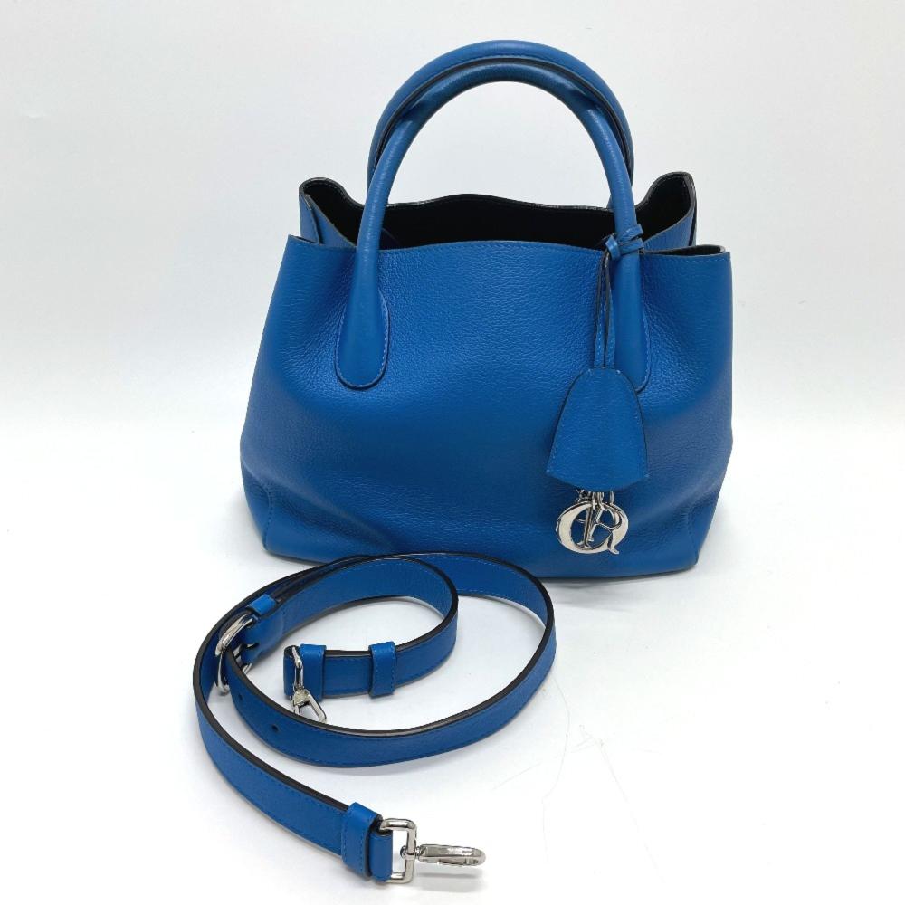 Blue Leather Dior Saddle Bag