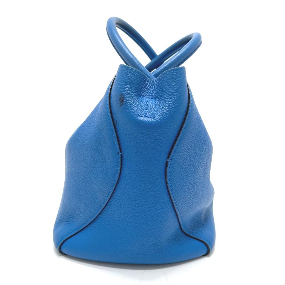 Blue Leather Dior Saddle Bag