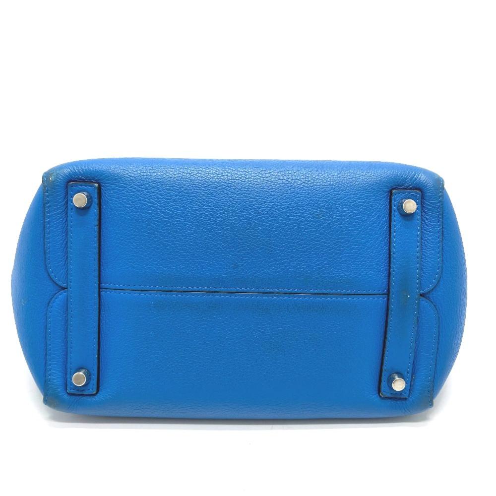 Blue Leather Dior Saddle Bag