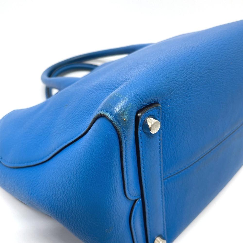 Blue Leather Dior Saddle Bag