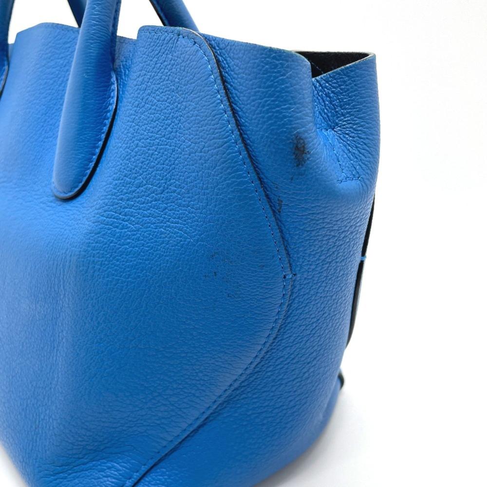 Blue Leather Dior Saddle Bag
