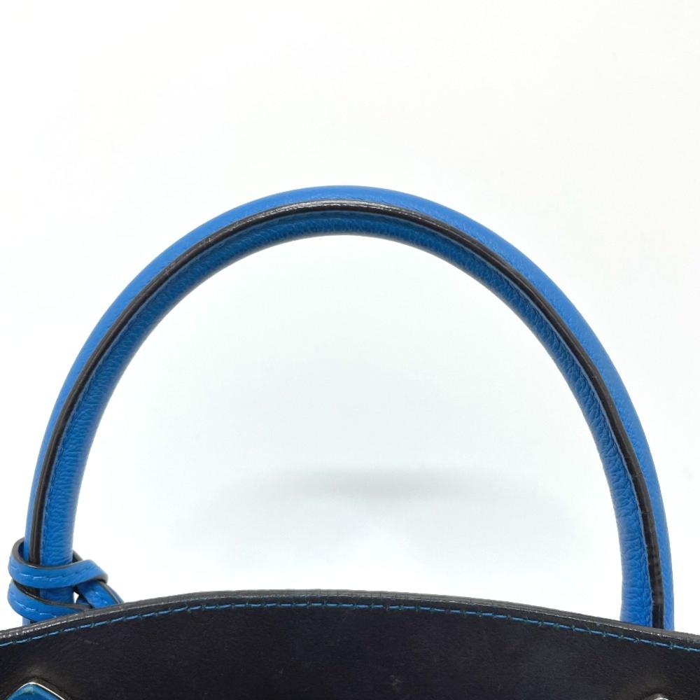 Blue Leather Dior Saddle Bag
