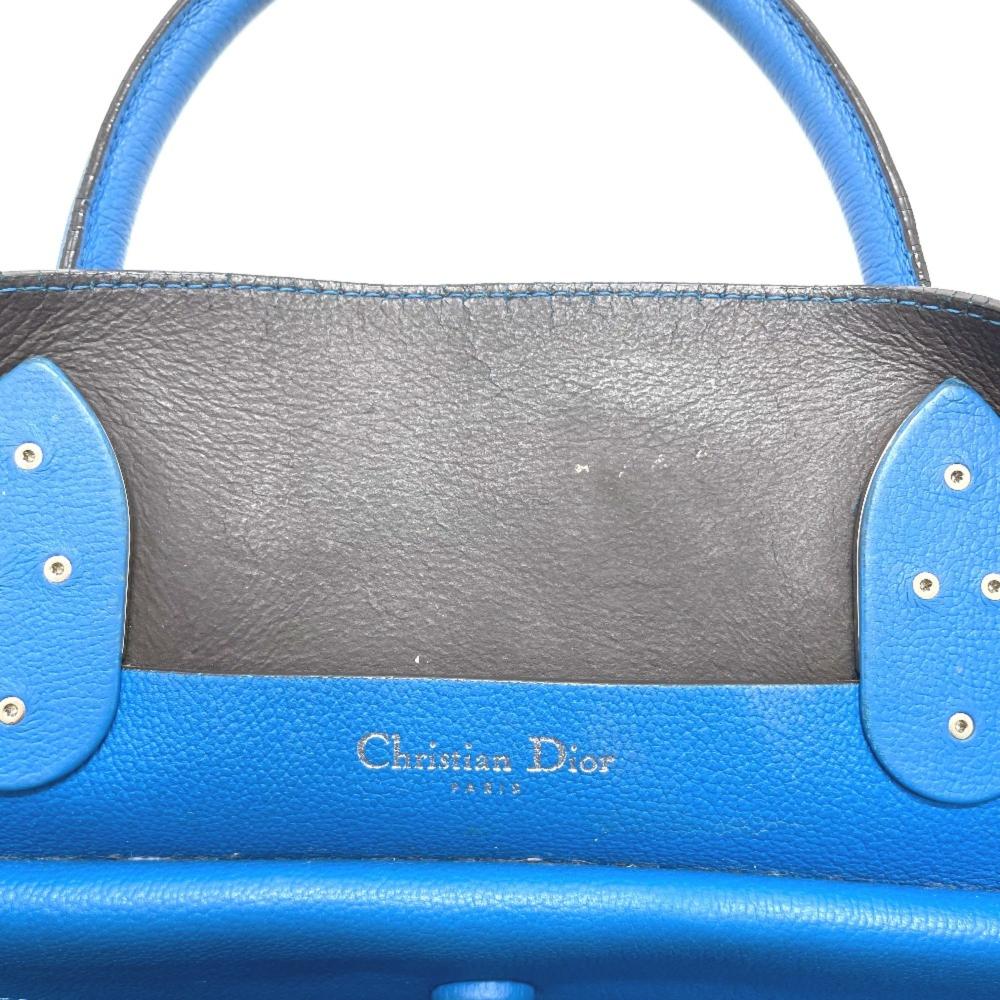 Blue Leather Dior Saddle Bag