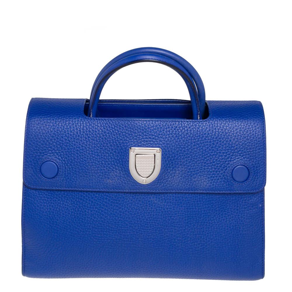 Blue Leather Dior Tote