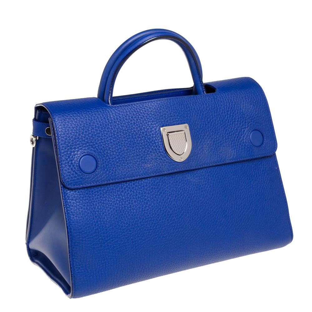 Blue Leather Dior Tote