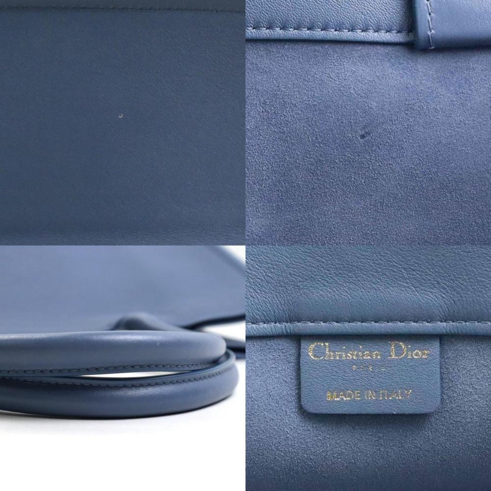 Blue Leather Dior Tote