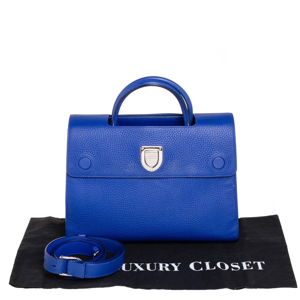 Blue Leather Dior Tote