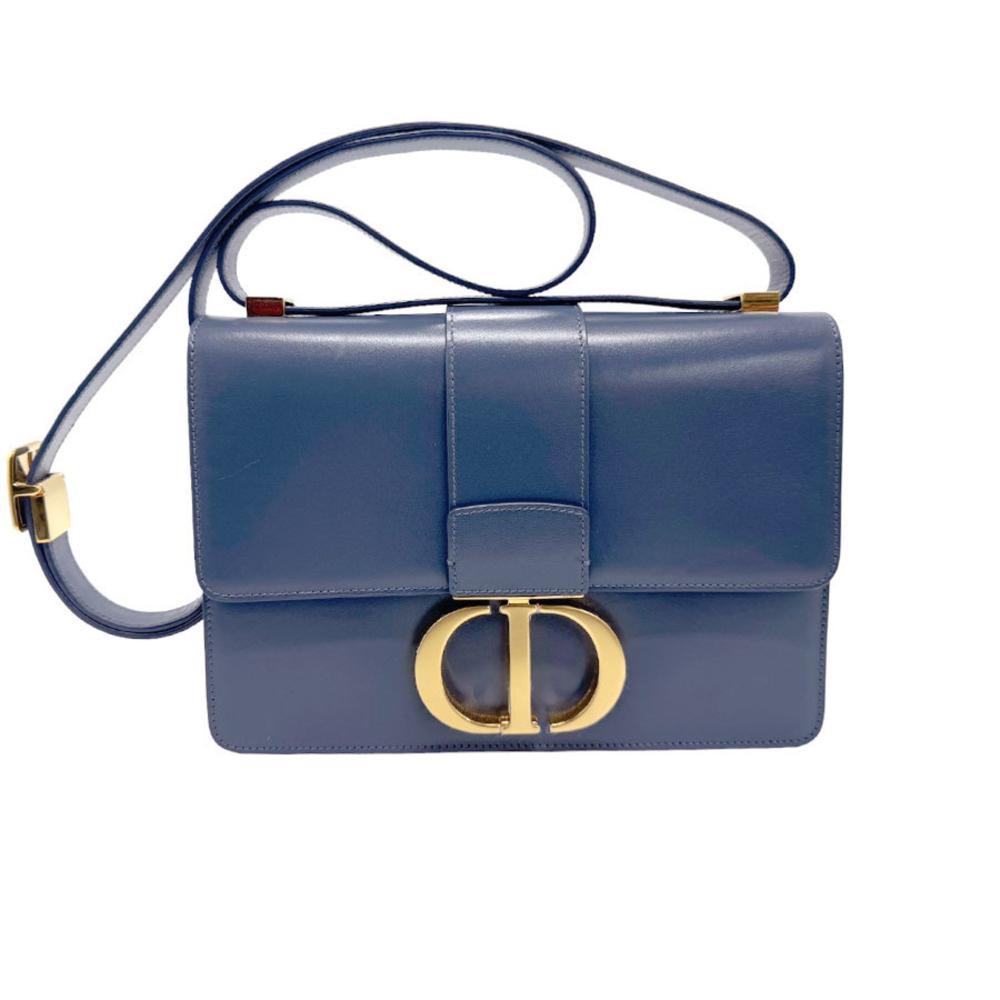 Blue Leather Dior Trotter Crossbody Bag