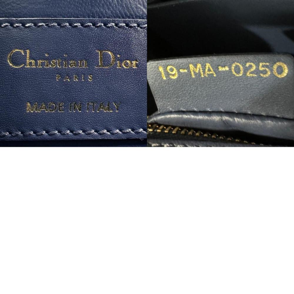Blue Leather Dior Trotter Crossbody Bag