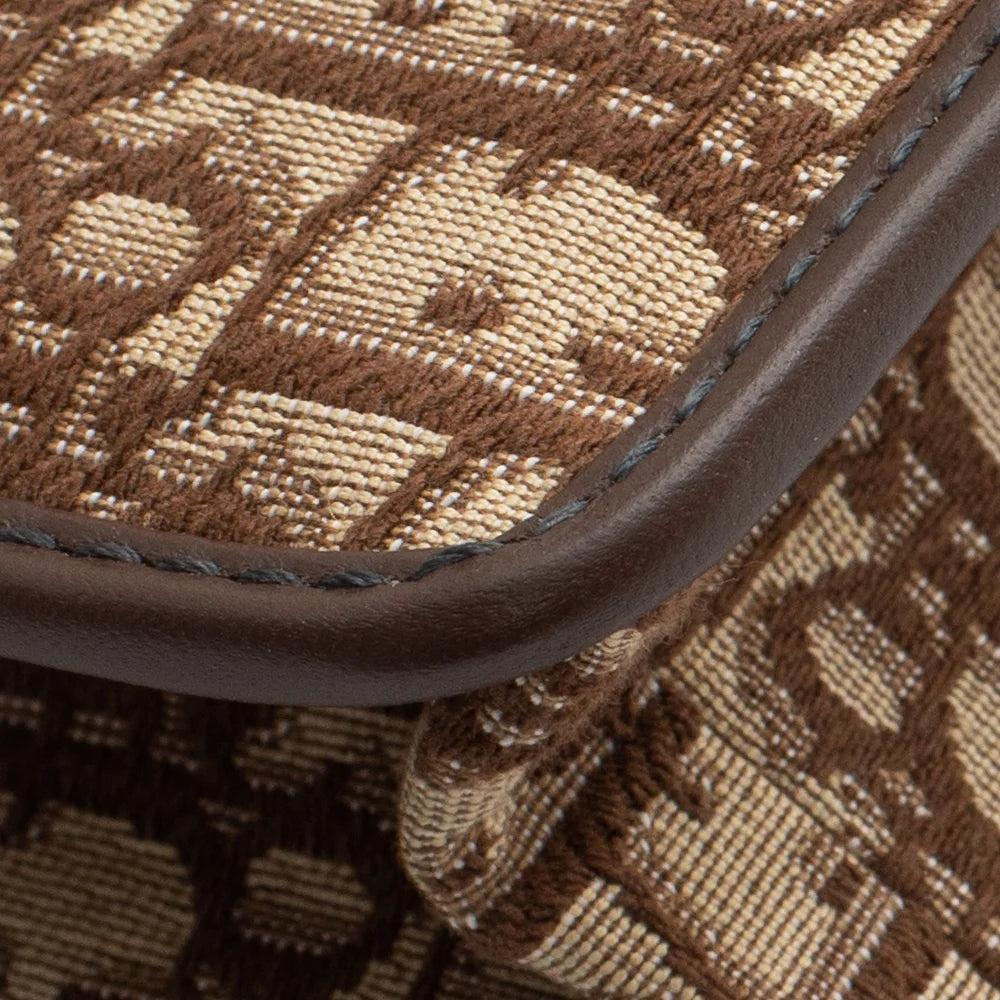 Brown Cotton Dior Crossbody Bag