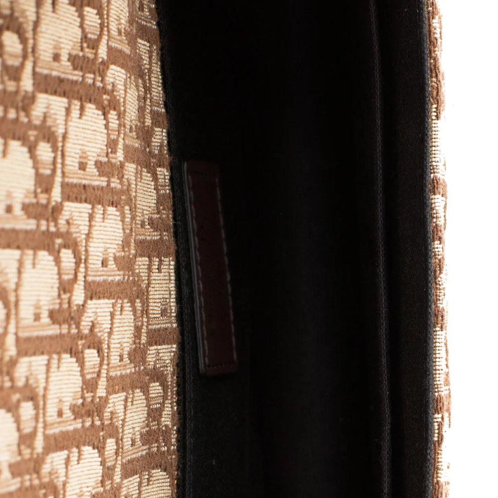 Brown Cotton Dior Crossbody Bag