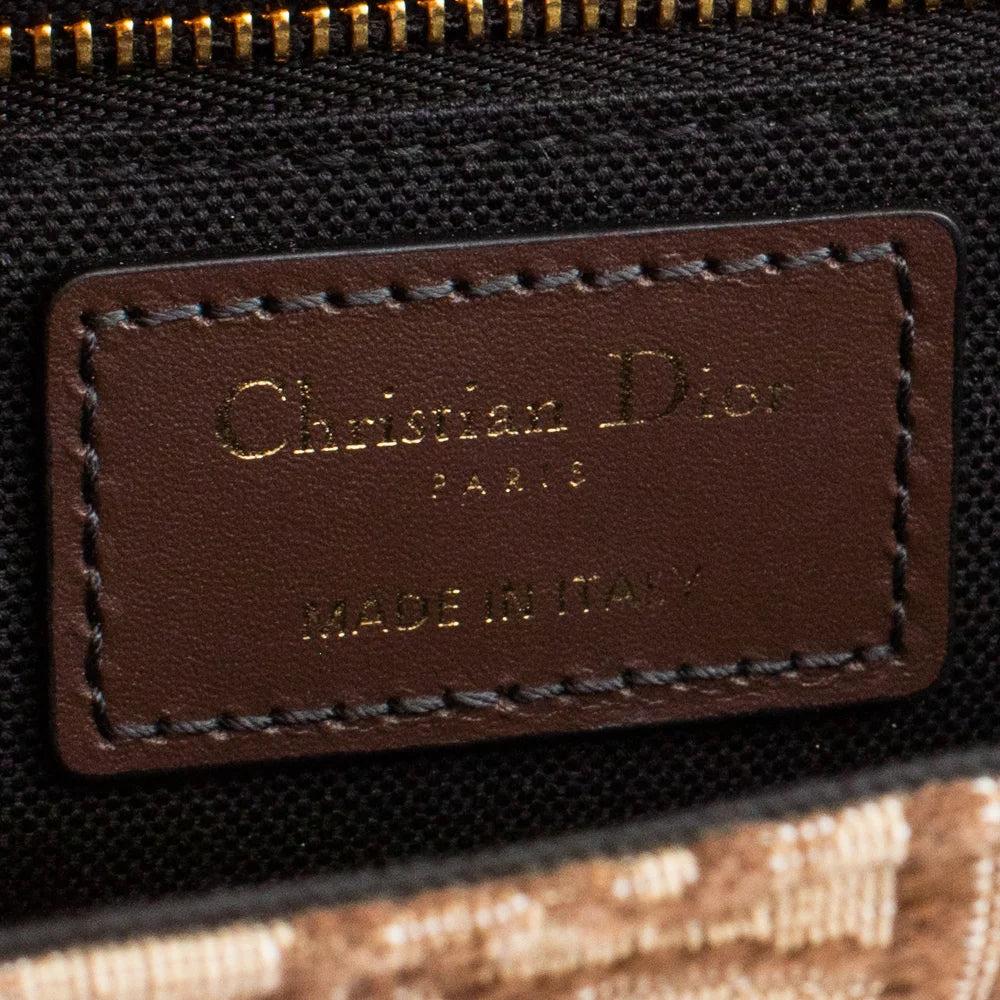 Brown Cotton Dior Crossbody Bag