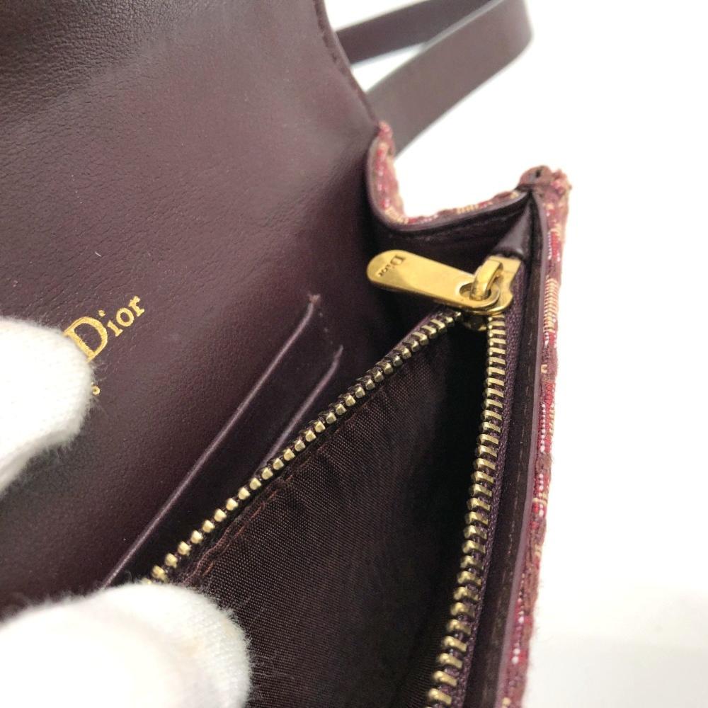 Brown Fabric Dior Cosmetic Pouch