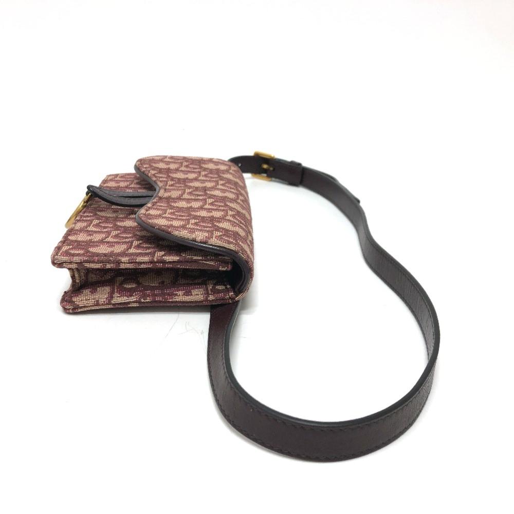 Brown Fabric Dior Cosmetic Pouch