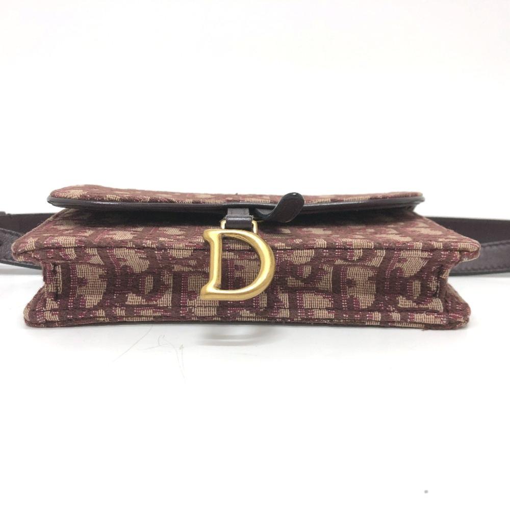 Brown Fabric Dior Cosmetic Pouch