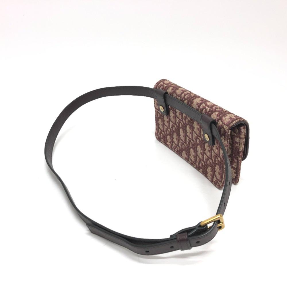 Brown Fabric Dior Cosmetic Pouch