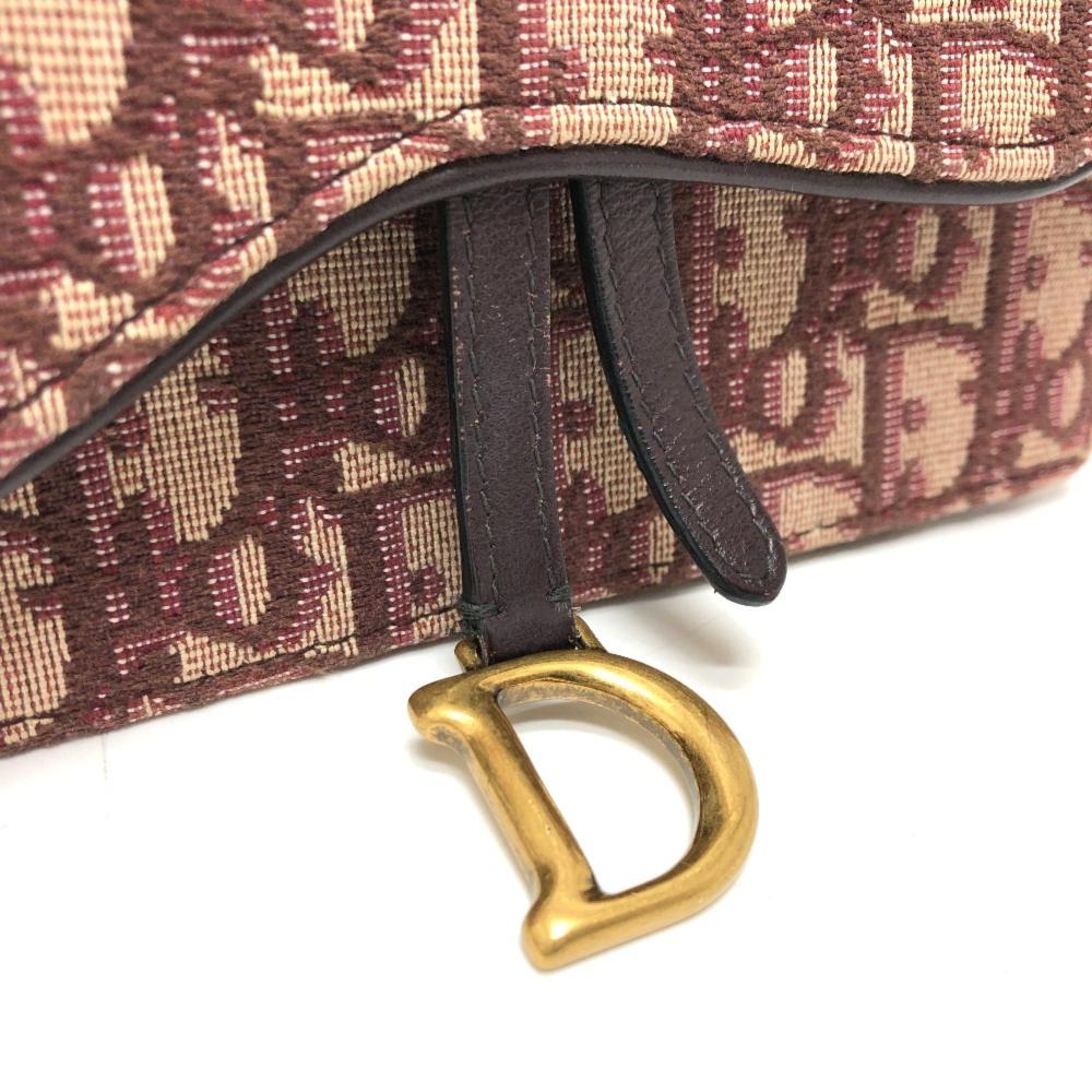 Brown Fabric Dior Cosmetic Pouch