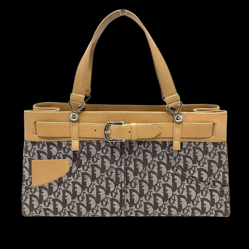 Brown Fabric Dior Handbag