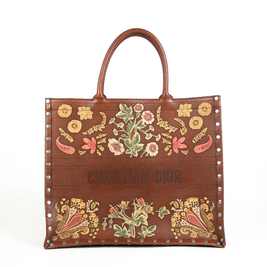 Brown Fabric Dior Tote