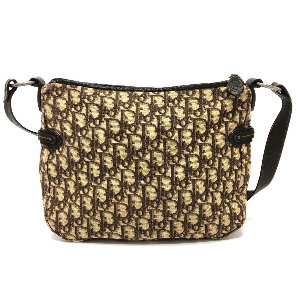 Brown Fabric Dior Travel Bag