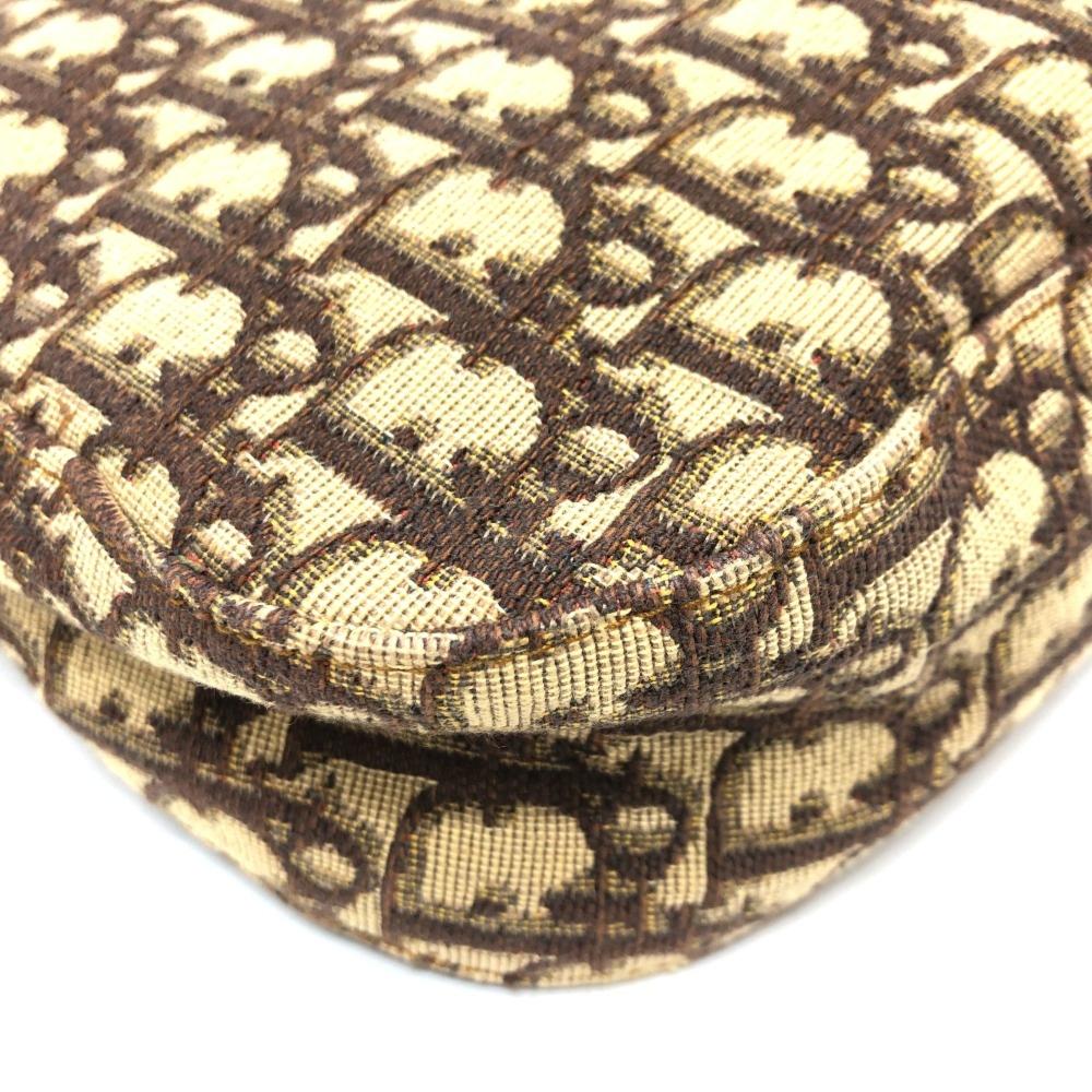 Brown Fabric Dior Travel Bag